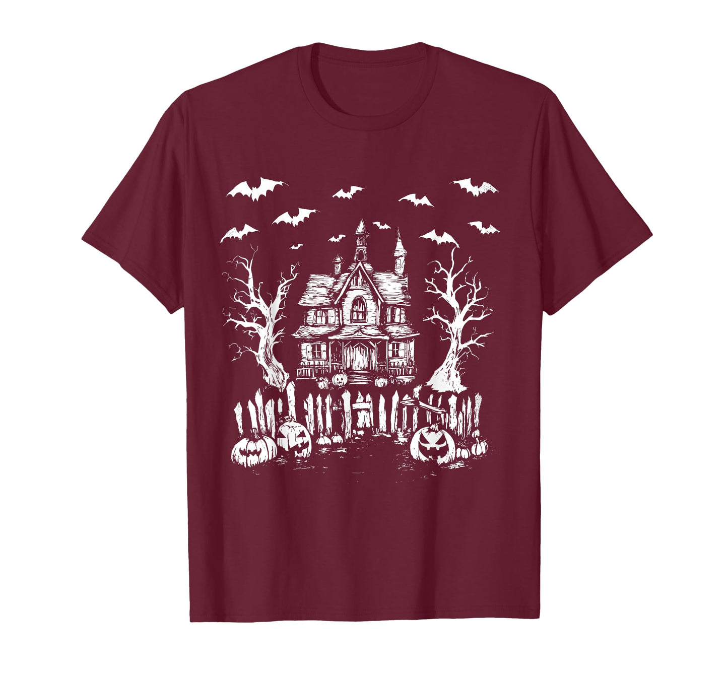 Haunted House Halloween Horror Jack O Lantern Spooky Season T-Shirt