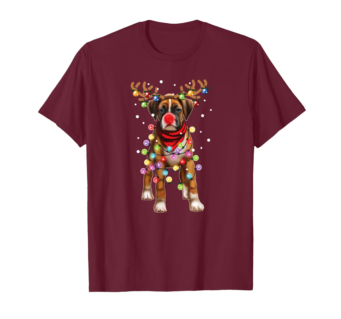 Christmas Dog, Boxer, Dog Lover, Men Women Kids, Dogs, Xmas T-Shirt