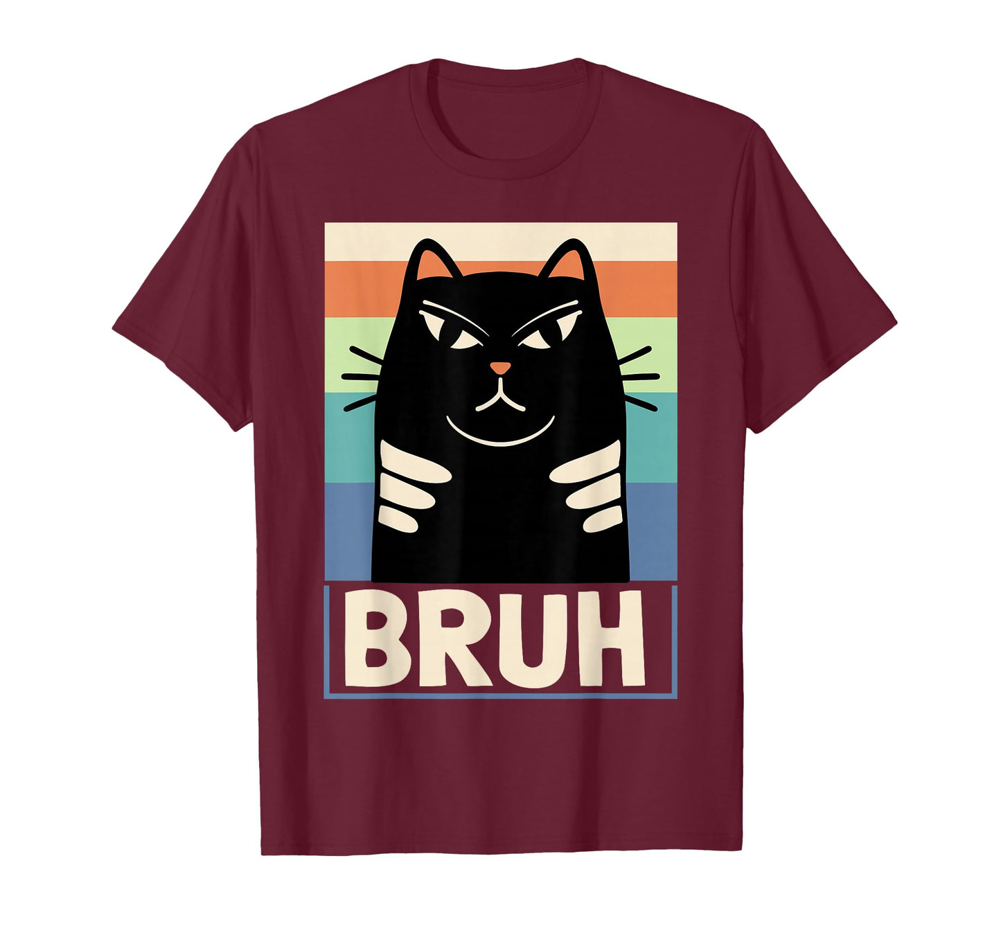 Funny Retro Cat Bruh Meme, Sarcastic Humor T-Shirt