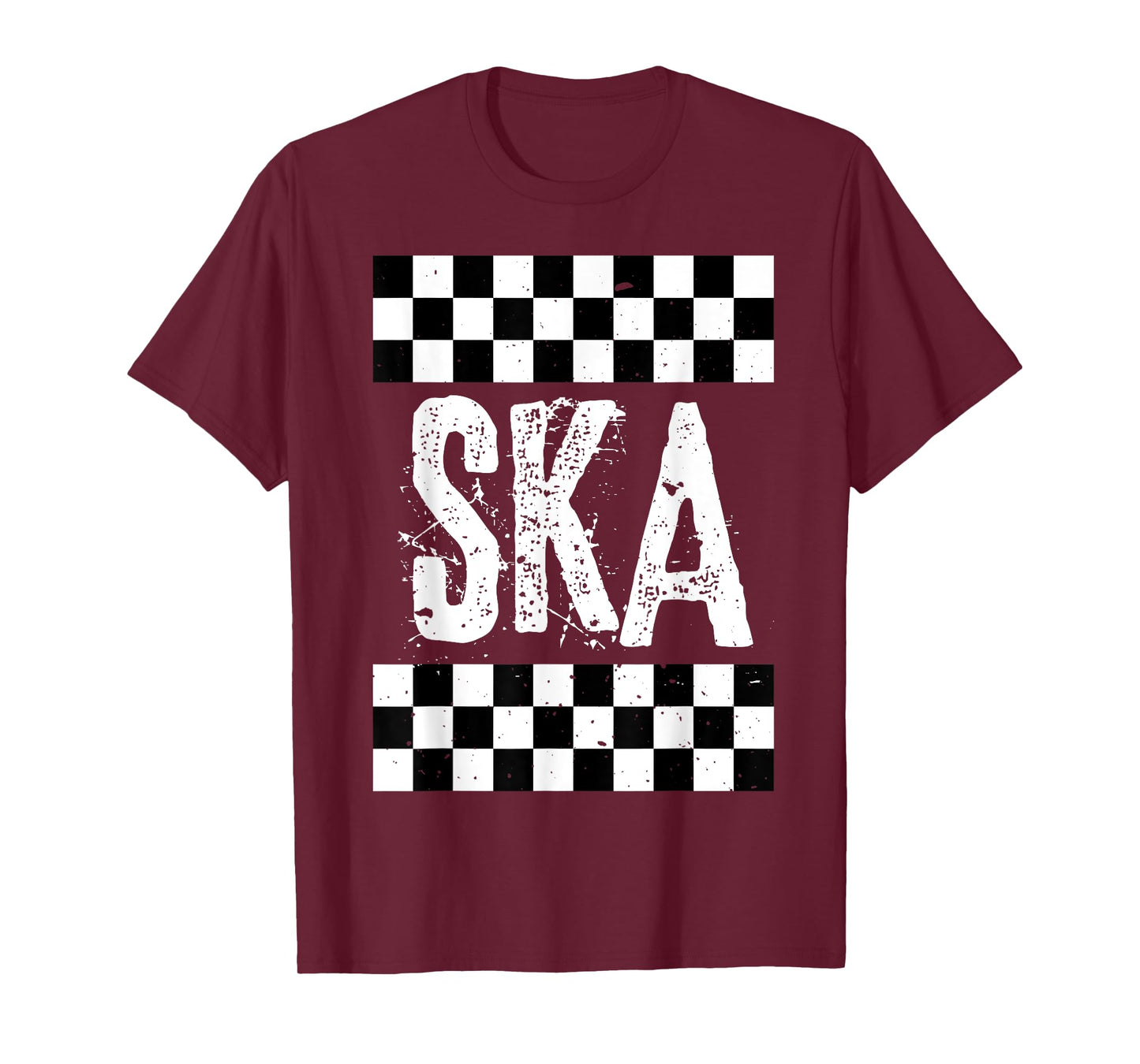 Ska Music T Shirt For Life Reggae Checkerboard Image Shirt T-Shirt
