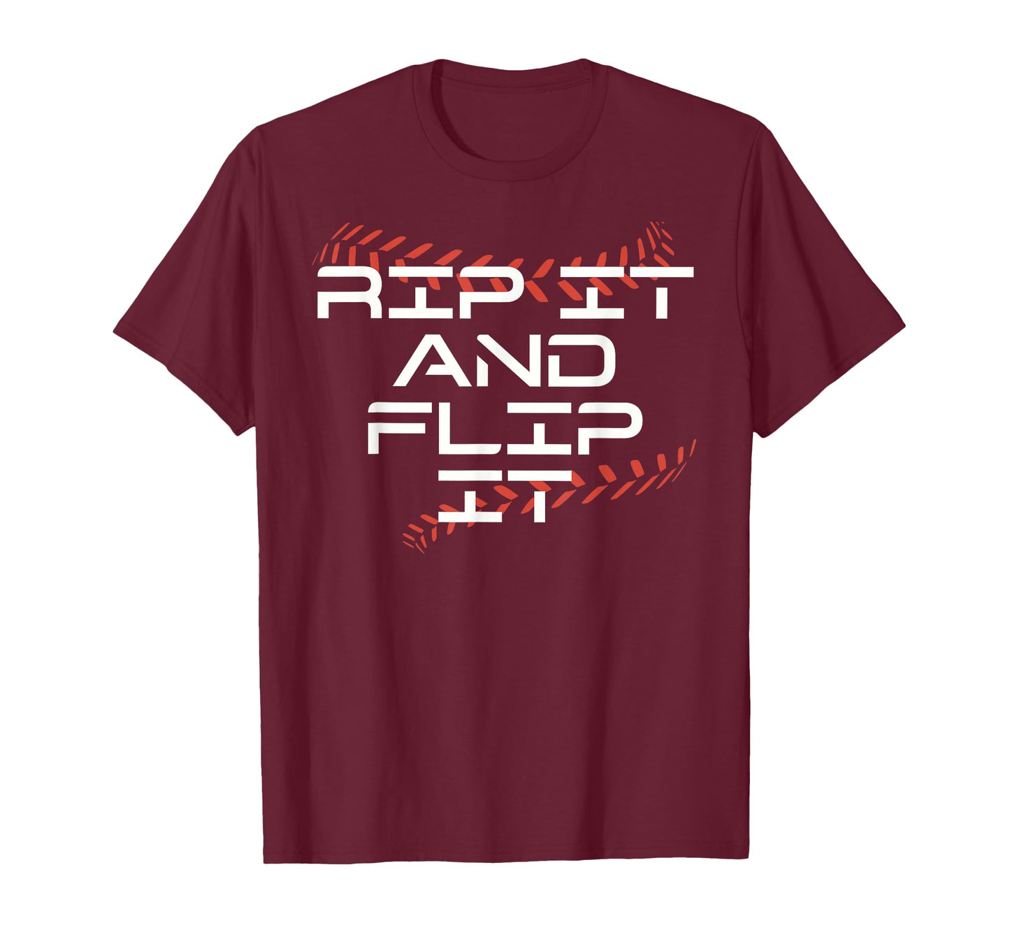 Funny Baseball Home Run Rip It and Flip T-Shirt