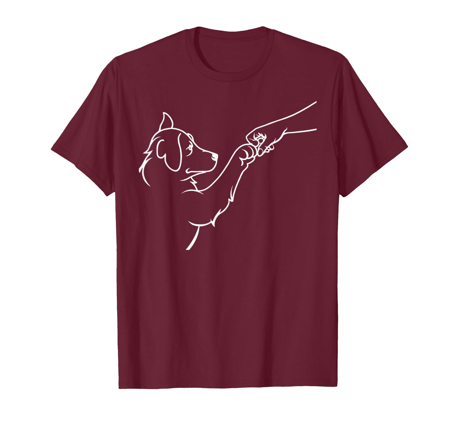 Punch Hand Dog And People Friendship Bump Dog's Paw T-Shirt