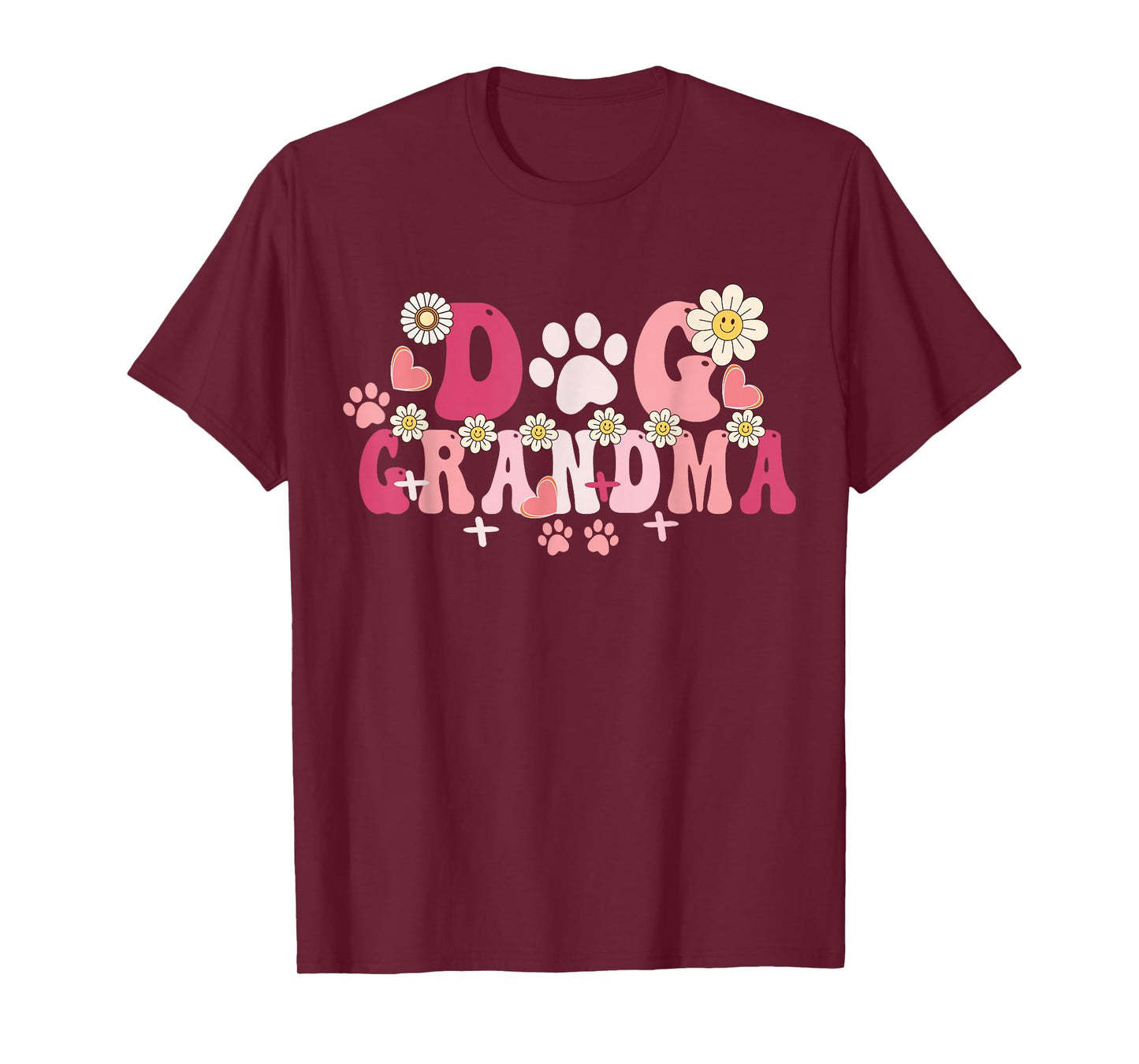 Groovy Dog Grandma Owner Mama Grandma Dog Lovers T-Shirt