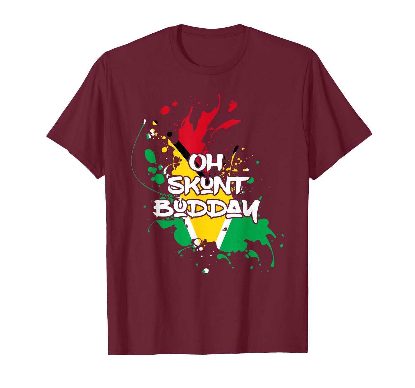 Skunt with Guyana Flag Funny Patriotic T-Shirt