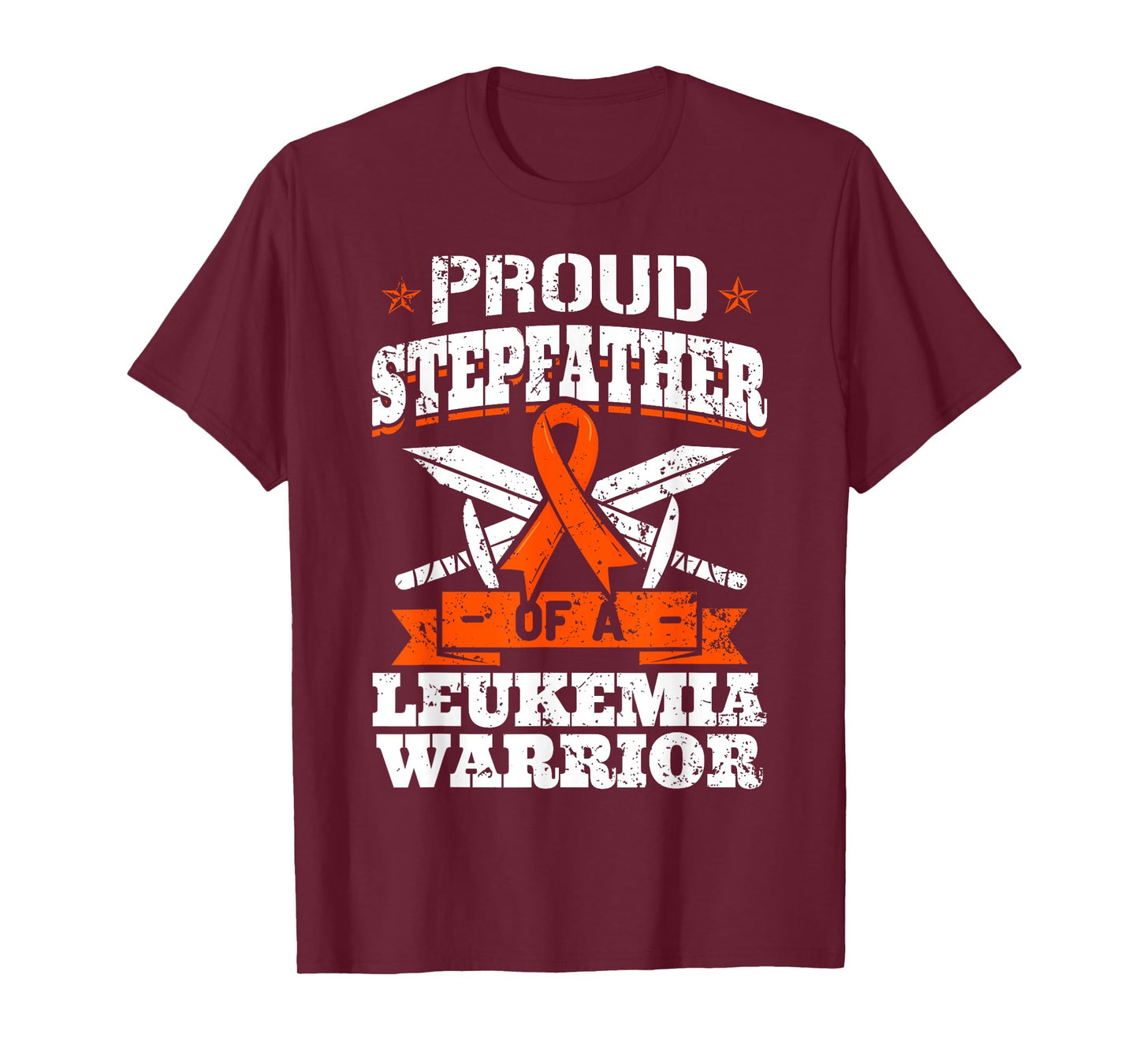 Proud Stepfather Of A Leukemia Warrior Awareness Ribbon T-Shirt