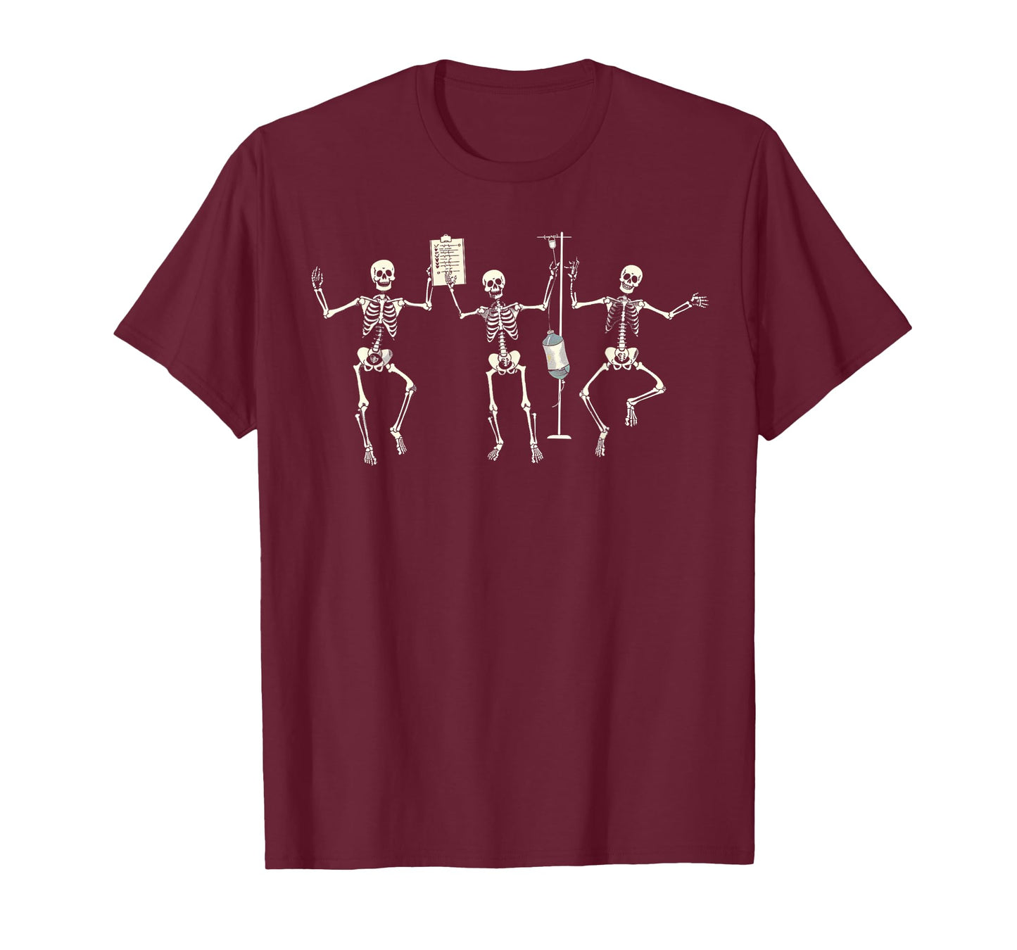 Funny Nurse Skeleton Halloween Healthcare Crew Skeleton T-Shirt