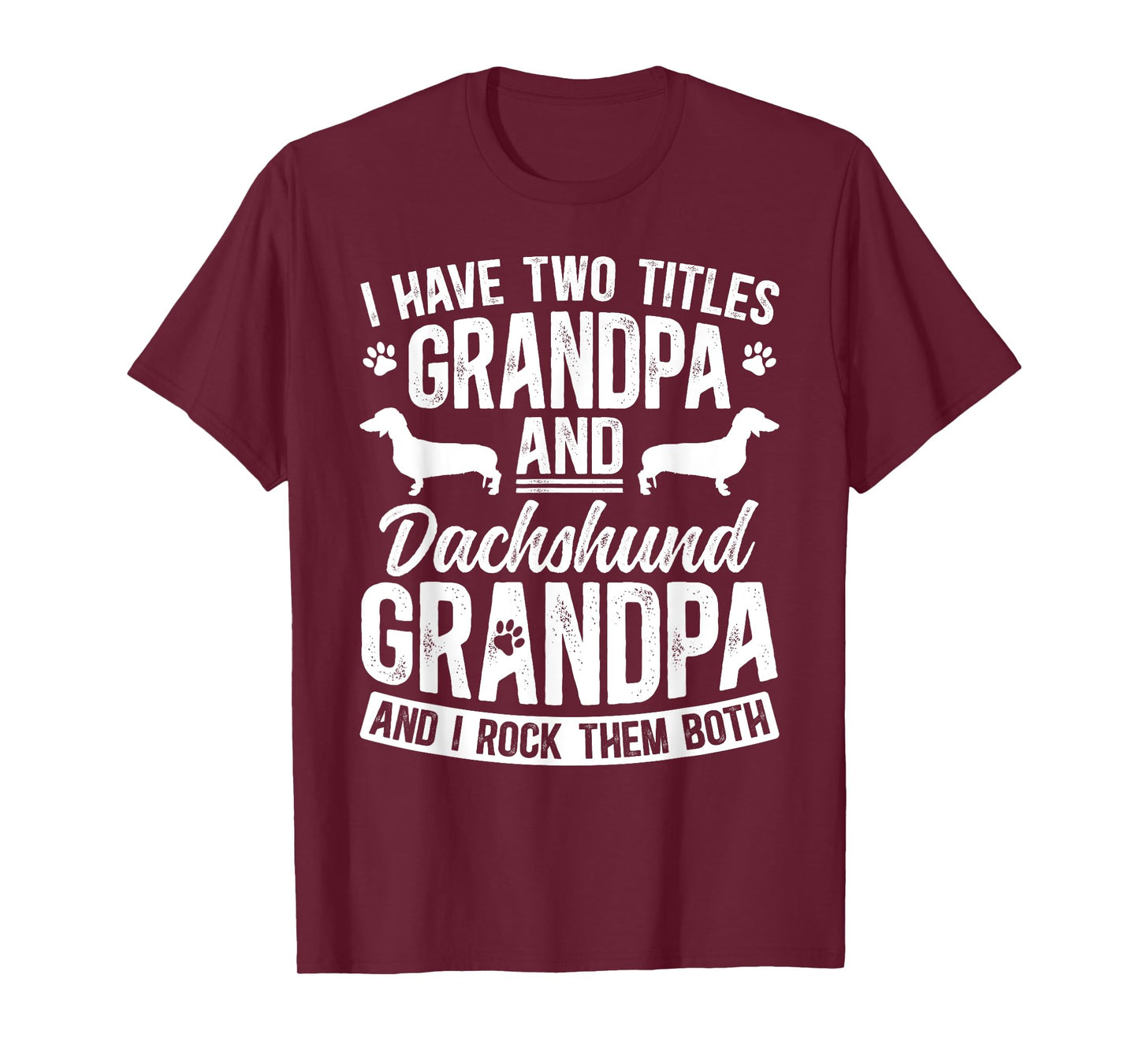 Grandpa And Dachshund Grandpa Of A Dachshund Grandfather T-Shirt