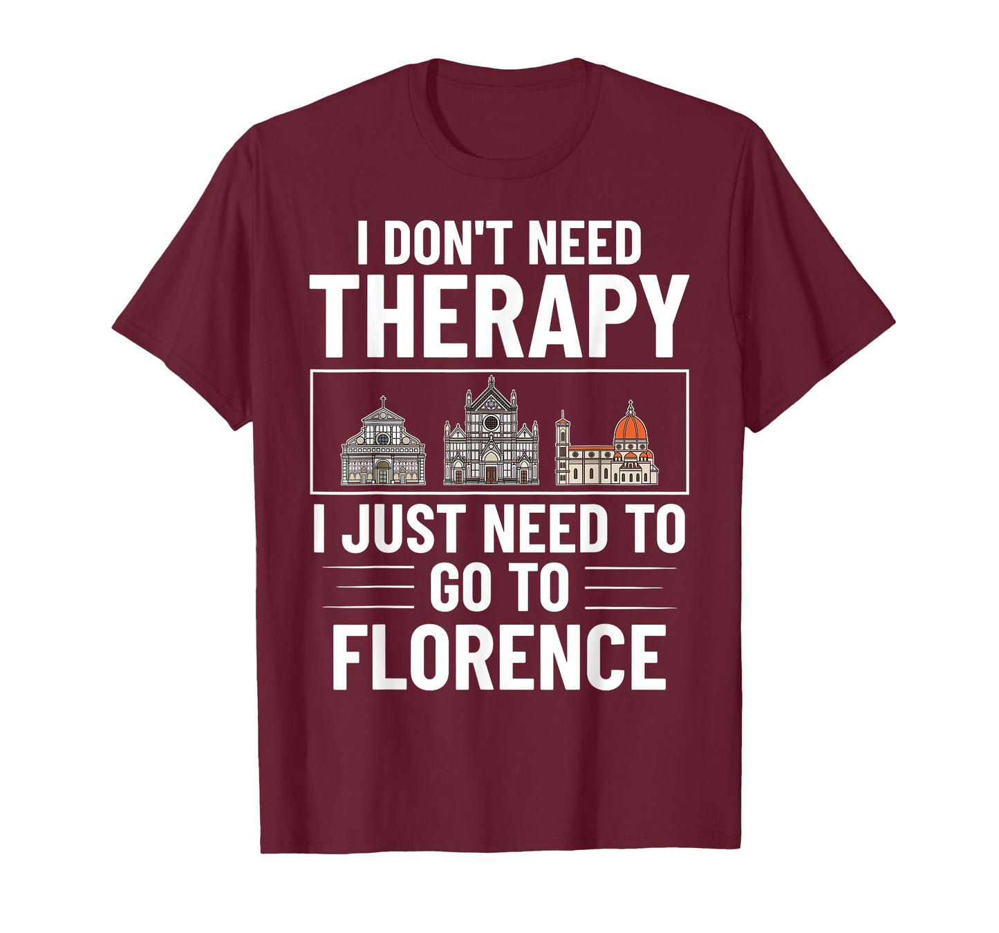 Florence Italy City Skyline Map Travel T-Shirt