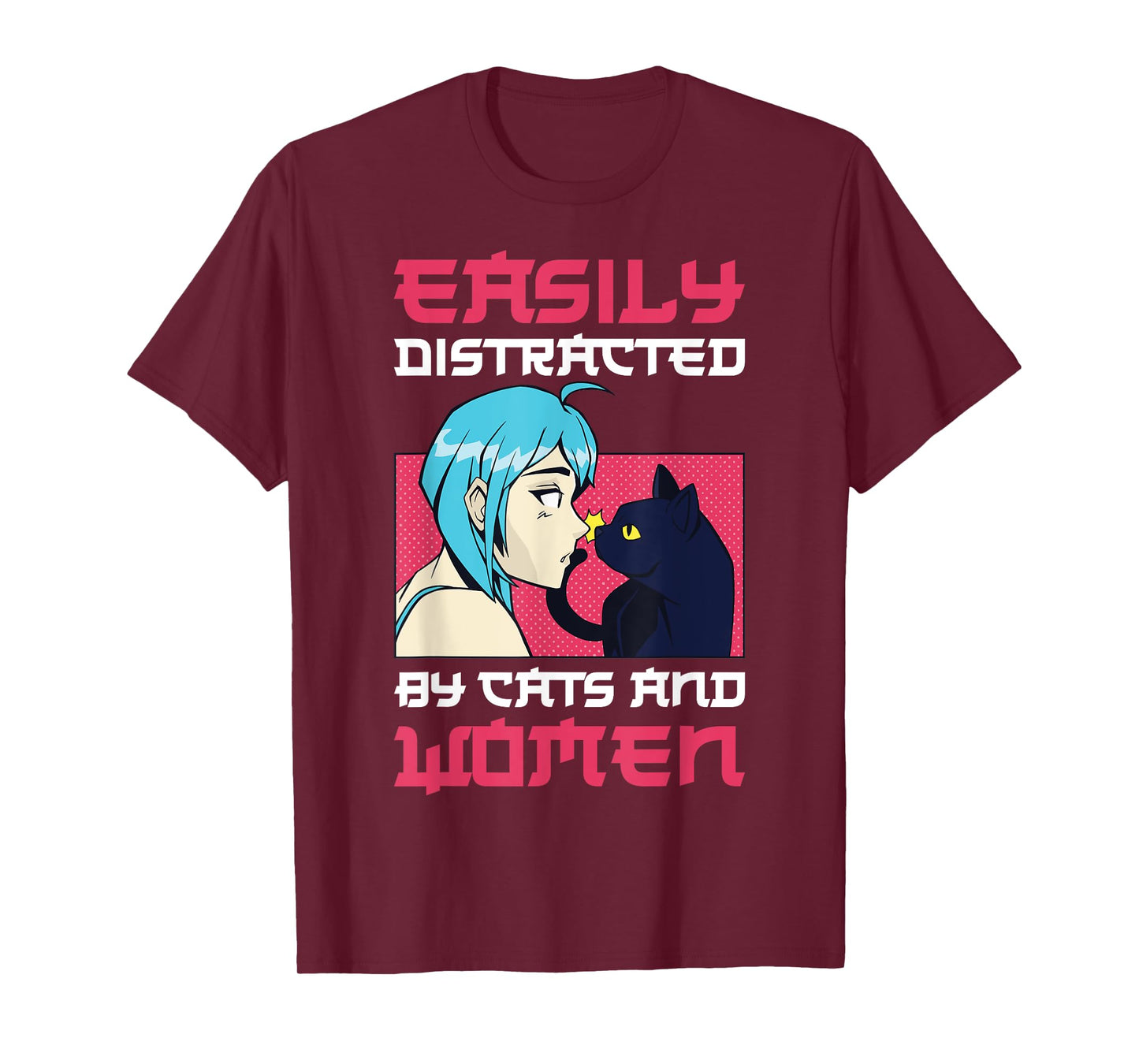 Easily Distracted By Cats And Women Lesbian T-Shirt