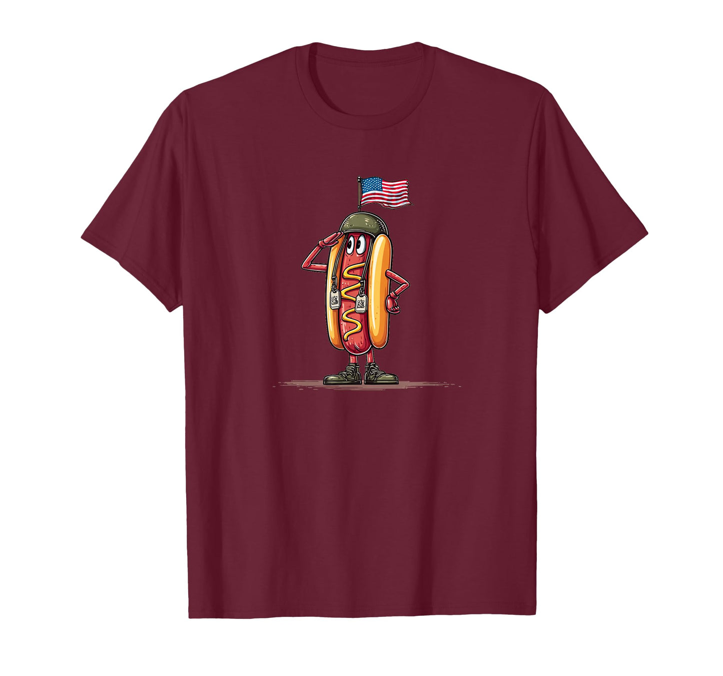 Patriotic Military Hotdog Look T-Shirt