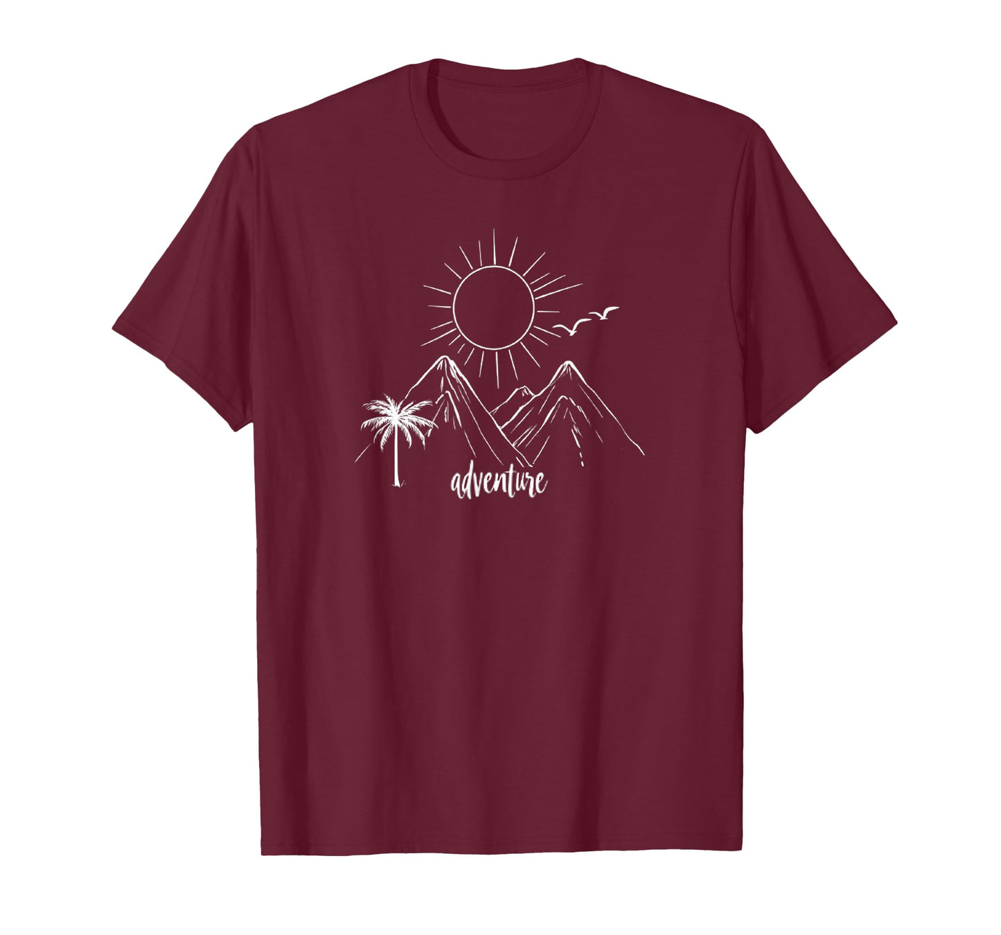 Adventure Sunrise Mountains Hiking Camping Camper Outdoors T-Shirt