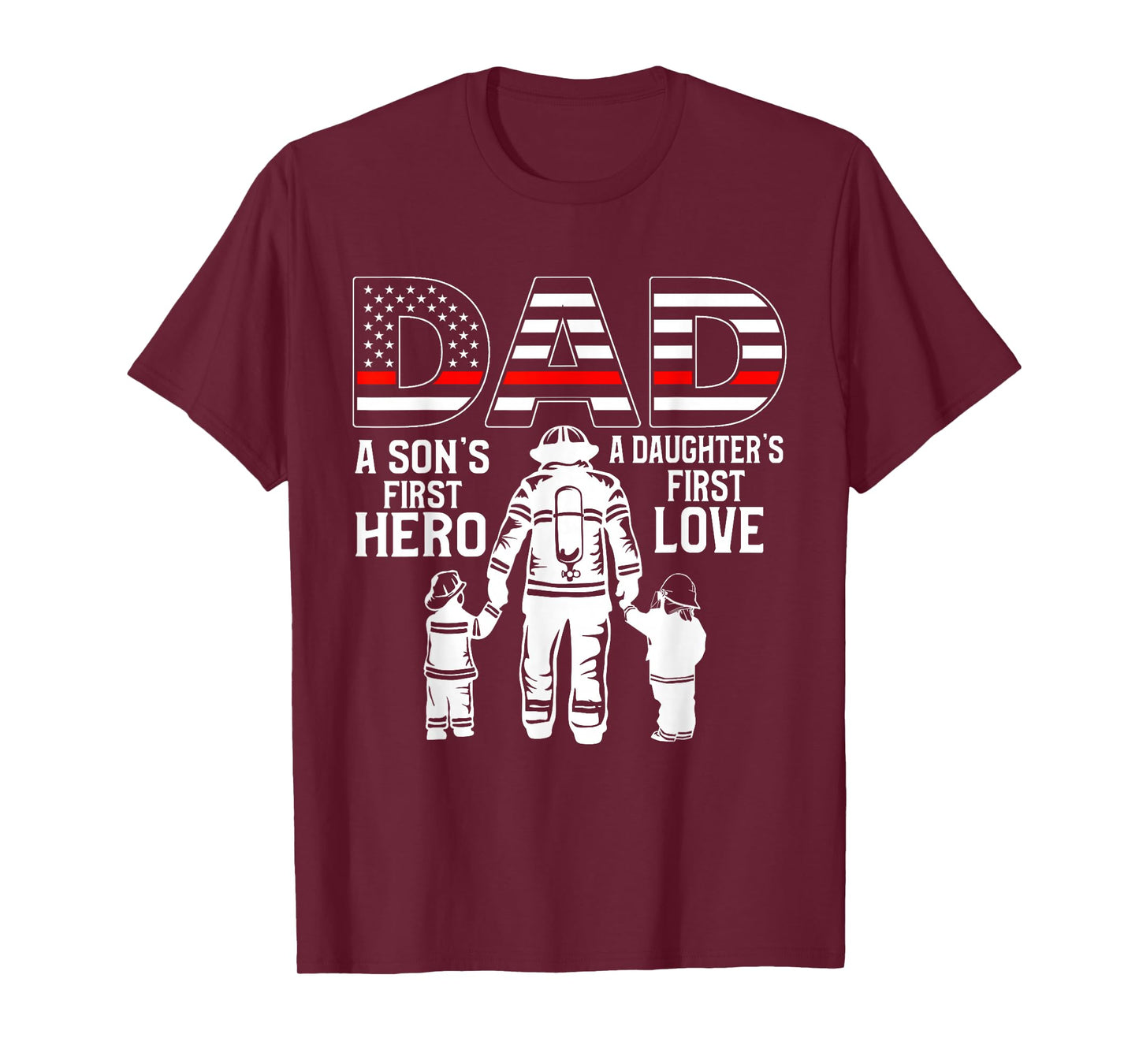 Proud Firefighter Dad Daddy Fireman Dad Father’s Day Men T-Shirt