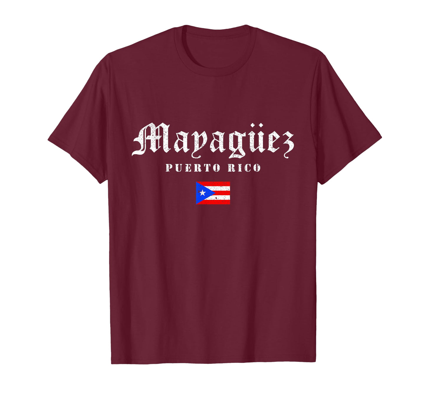 Vintage Mayagüez Puerto Rico Flag Pride Home Root Travel T-Shirt