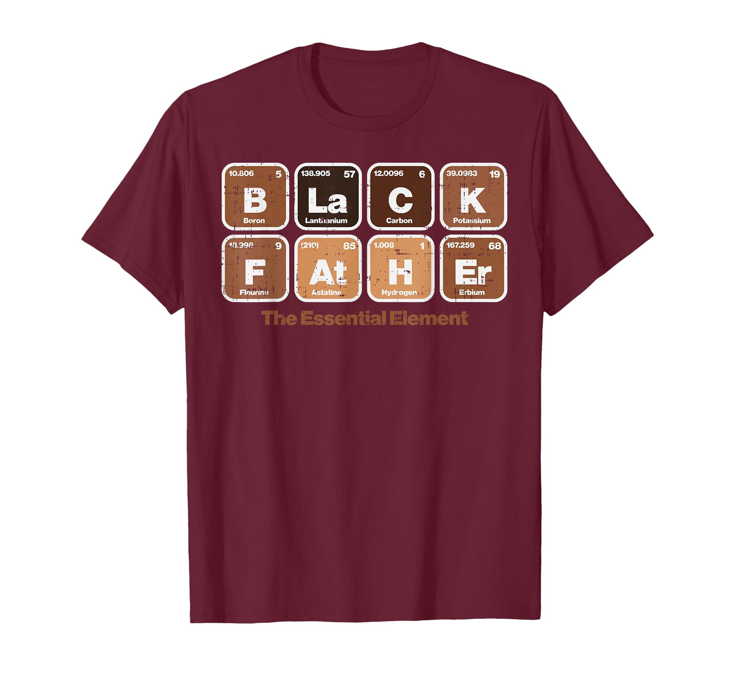 Black Father Periodic Elements Fathers Day Dad Science T-Shirt