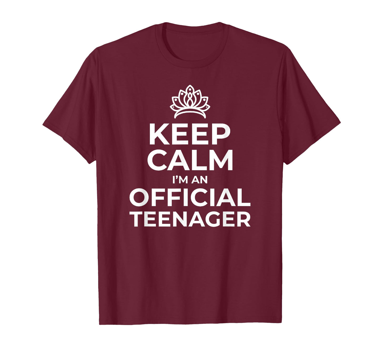 Keep Calm Birthday Official Teenager T-Shirt 13th Funny Girl T-Shirt Small