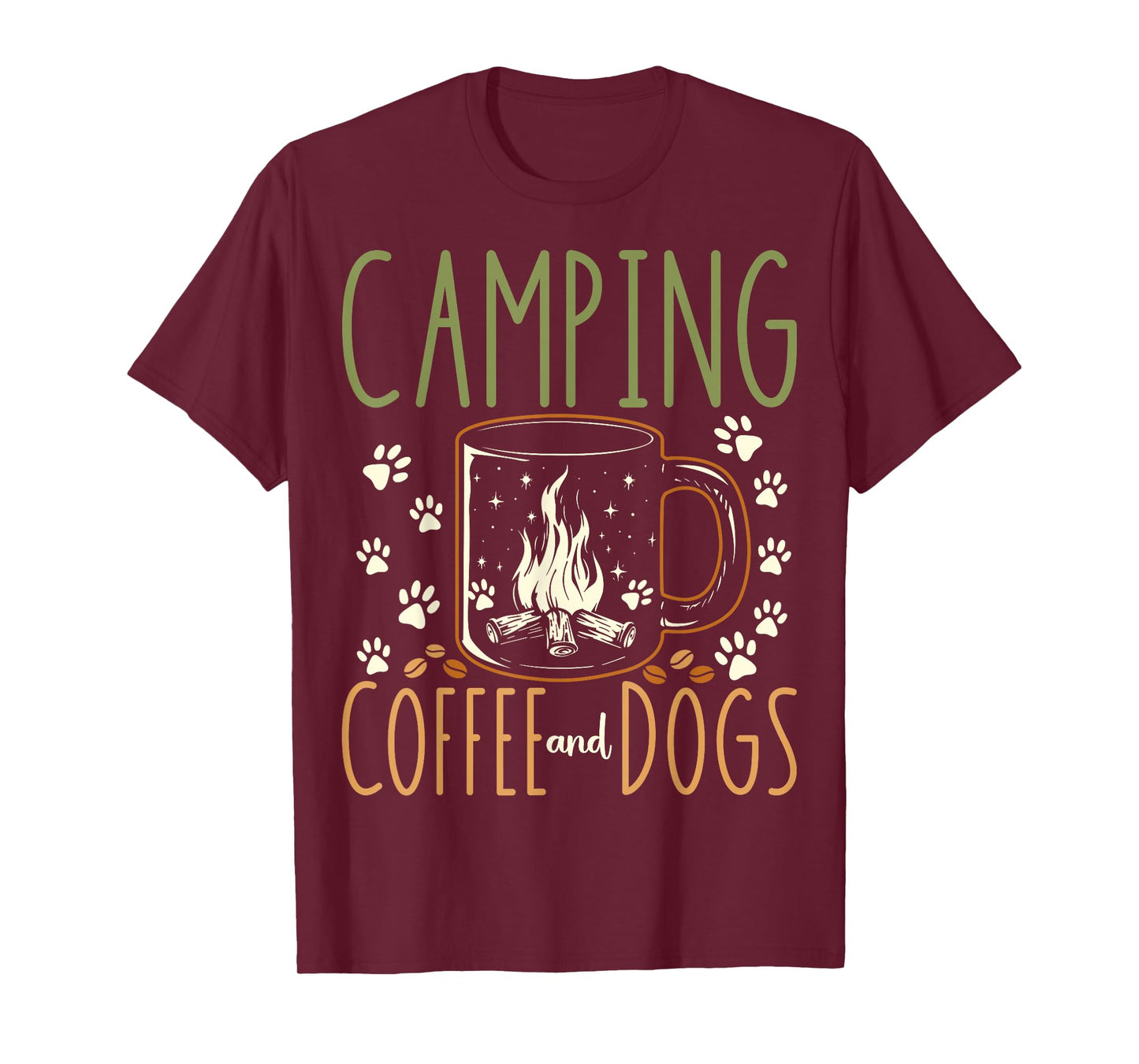 Camping Coffee And Dogs T-Shirt