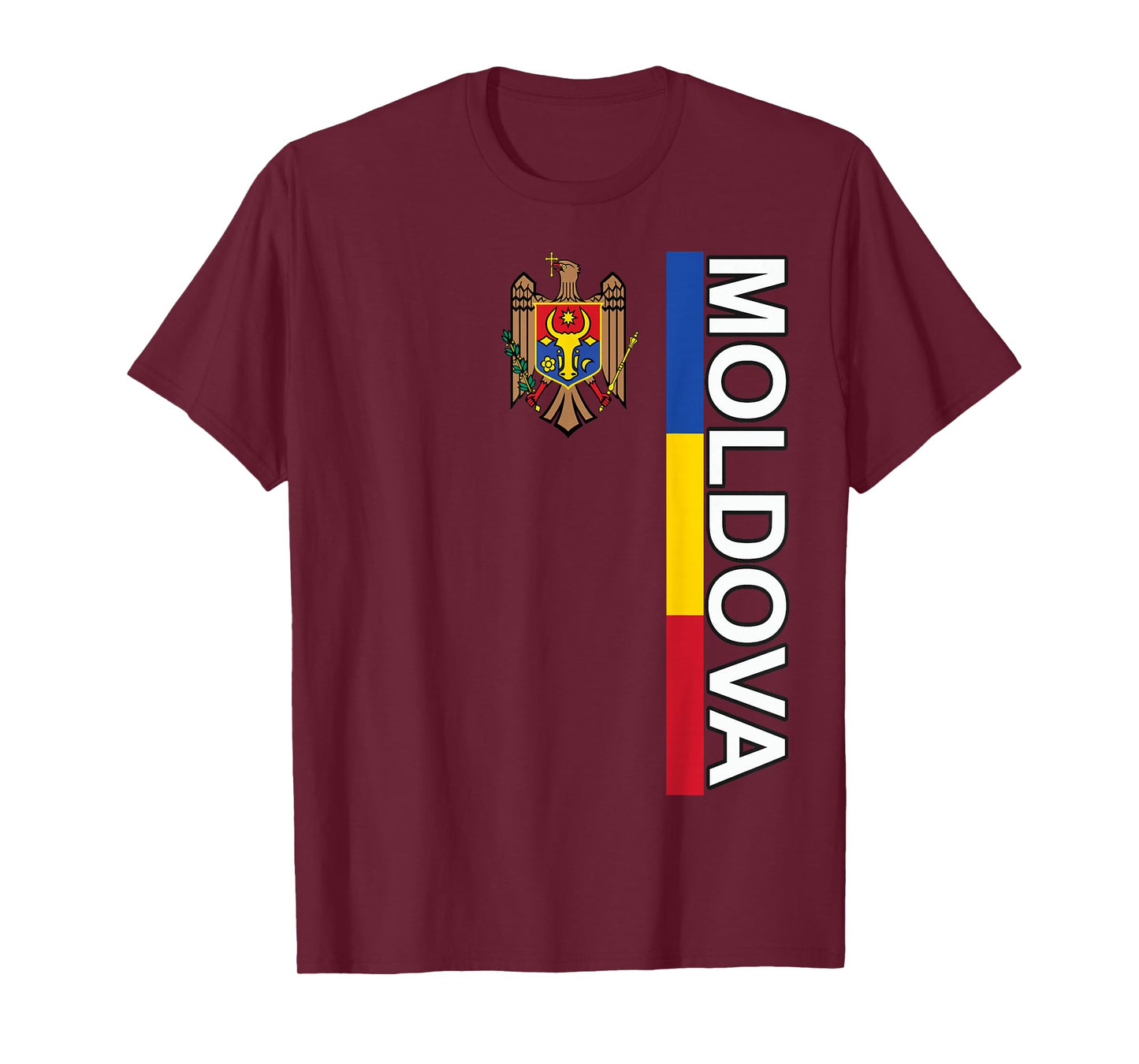 Moldovan Flag Left with Moldova Emblem T-Shirt