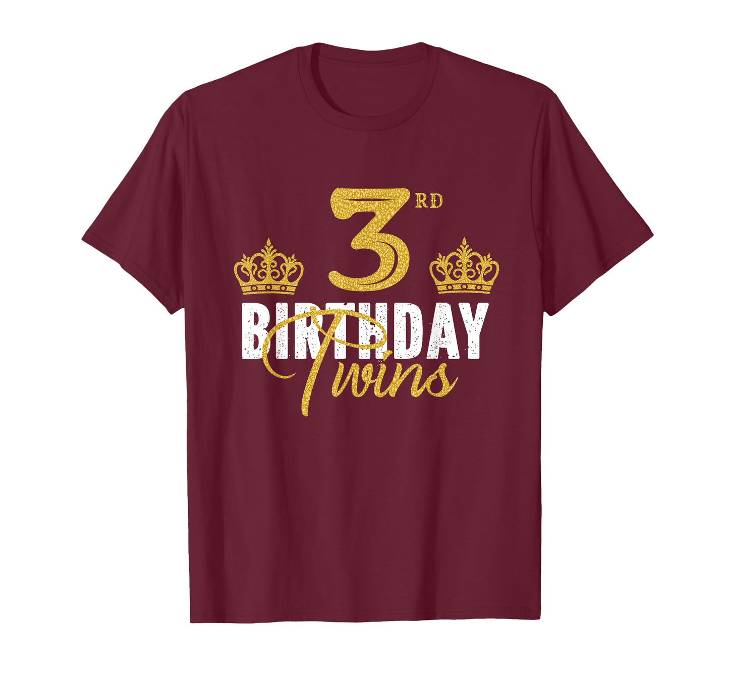 3rd Birthday Twins 3 Years Old Party Idea For Boy And Girl T-Shirt