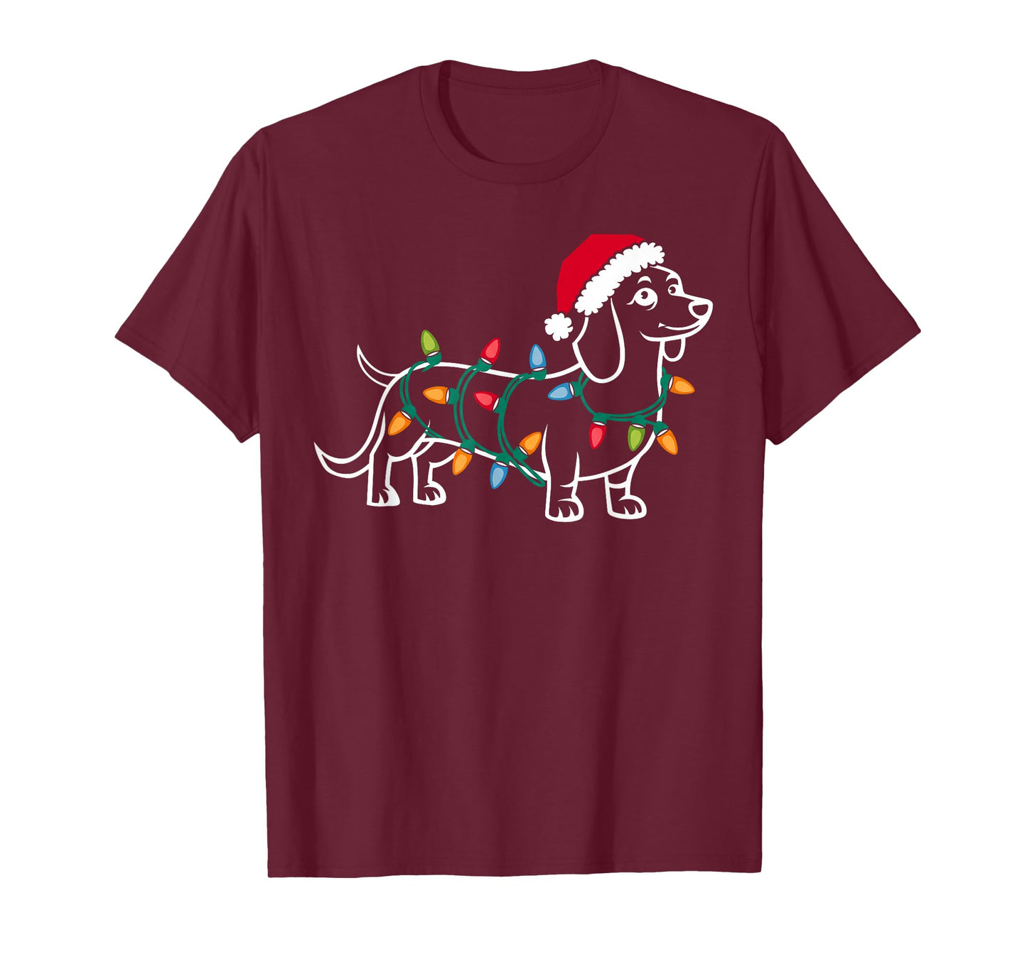 Dachshund Dogs Tree Christmas Sweater Xmas Gifts for Pet Dog T-Shirt
