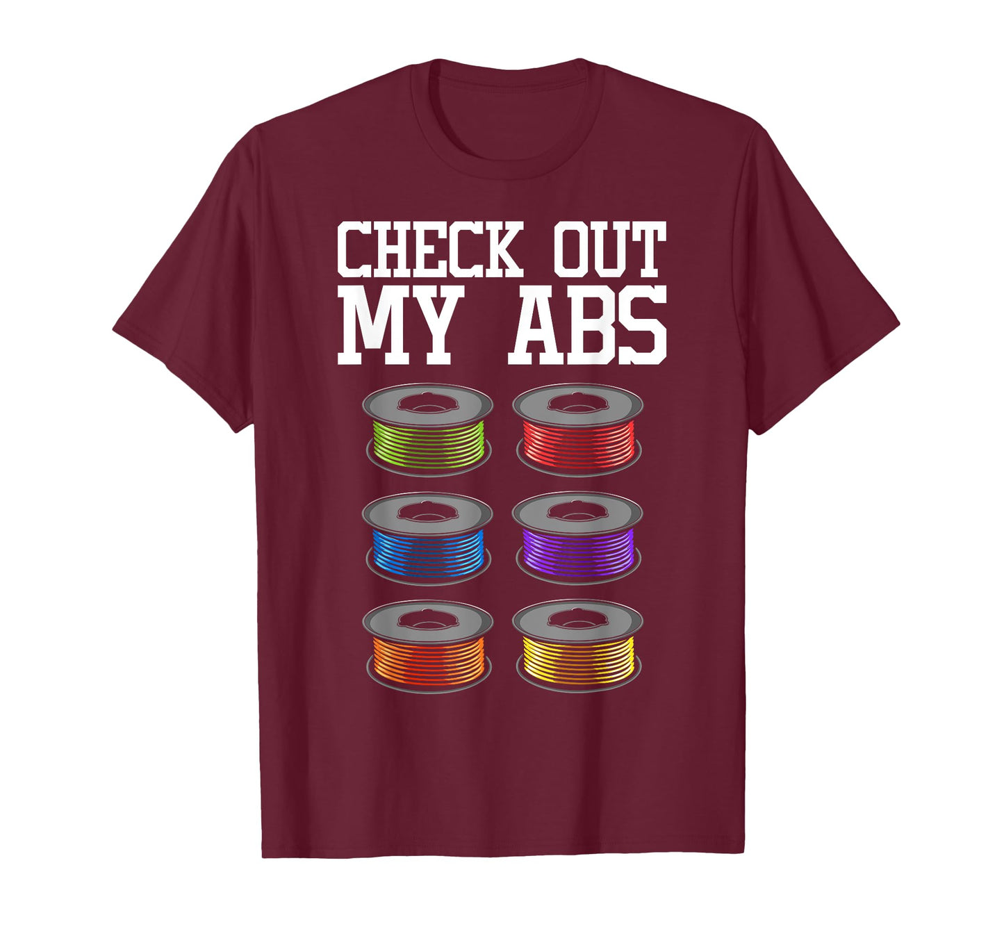 Funny 3D Printing Designs for Men Women ABS Printer Filament T-Shirt