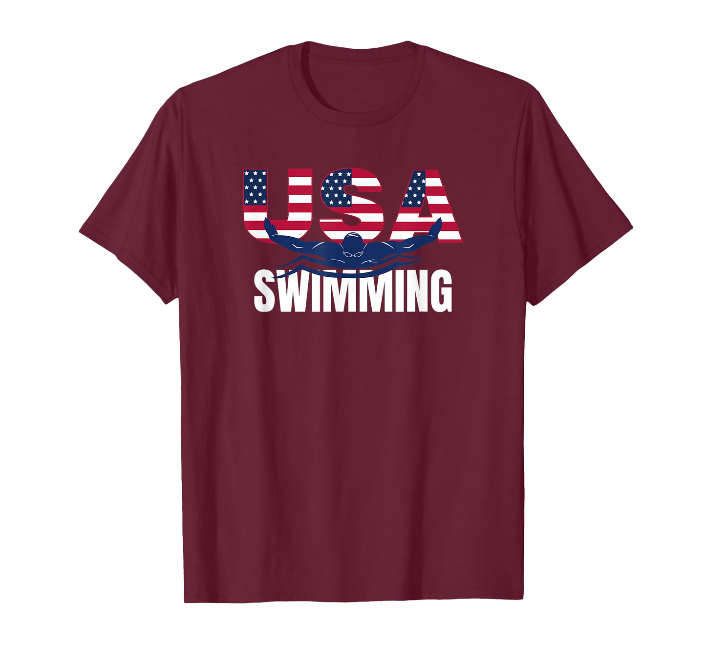 USA Swimming Athlete Summer US Swim Aquatic Sport Letters T-Shirt