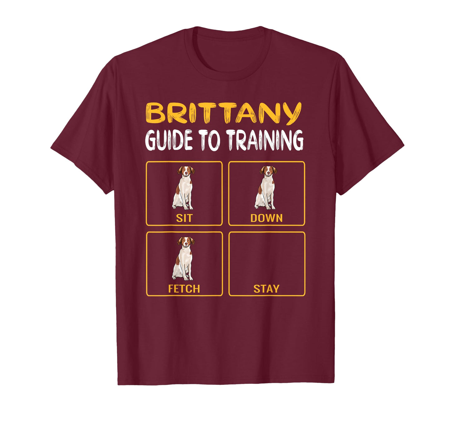 Funny Brittany Guide to Training Dog Trainer Obedience T-Shirt Small