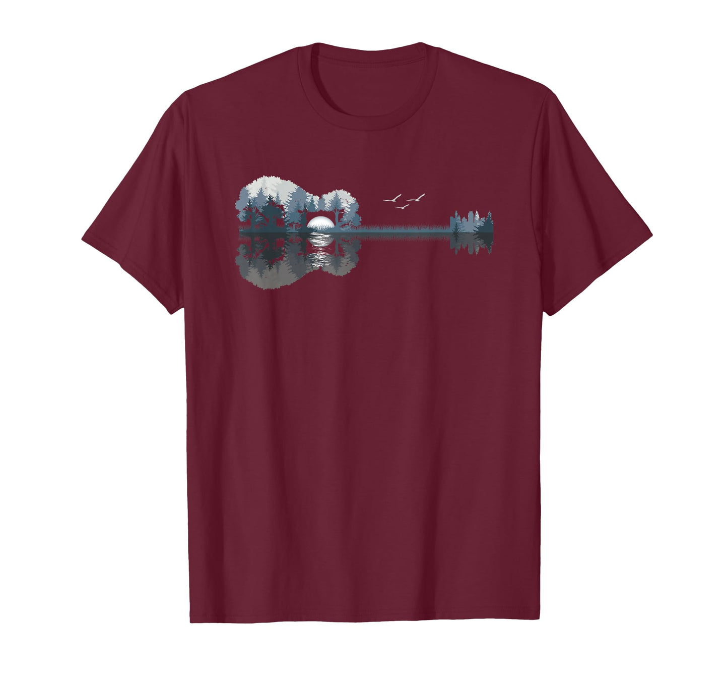Acoustic Guitar Lake Music Guitarist Musician Men Women T-Shirt