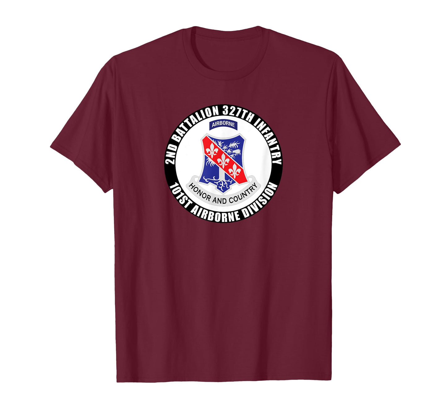 SoldierTees 2nd Battalion 327th Infantry, 101st Airborne Division Veteran T-Shirt - Black, Men's Size Small