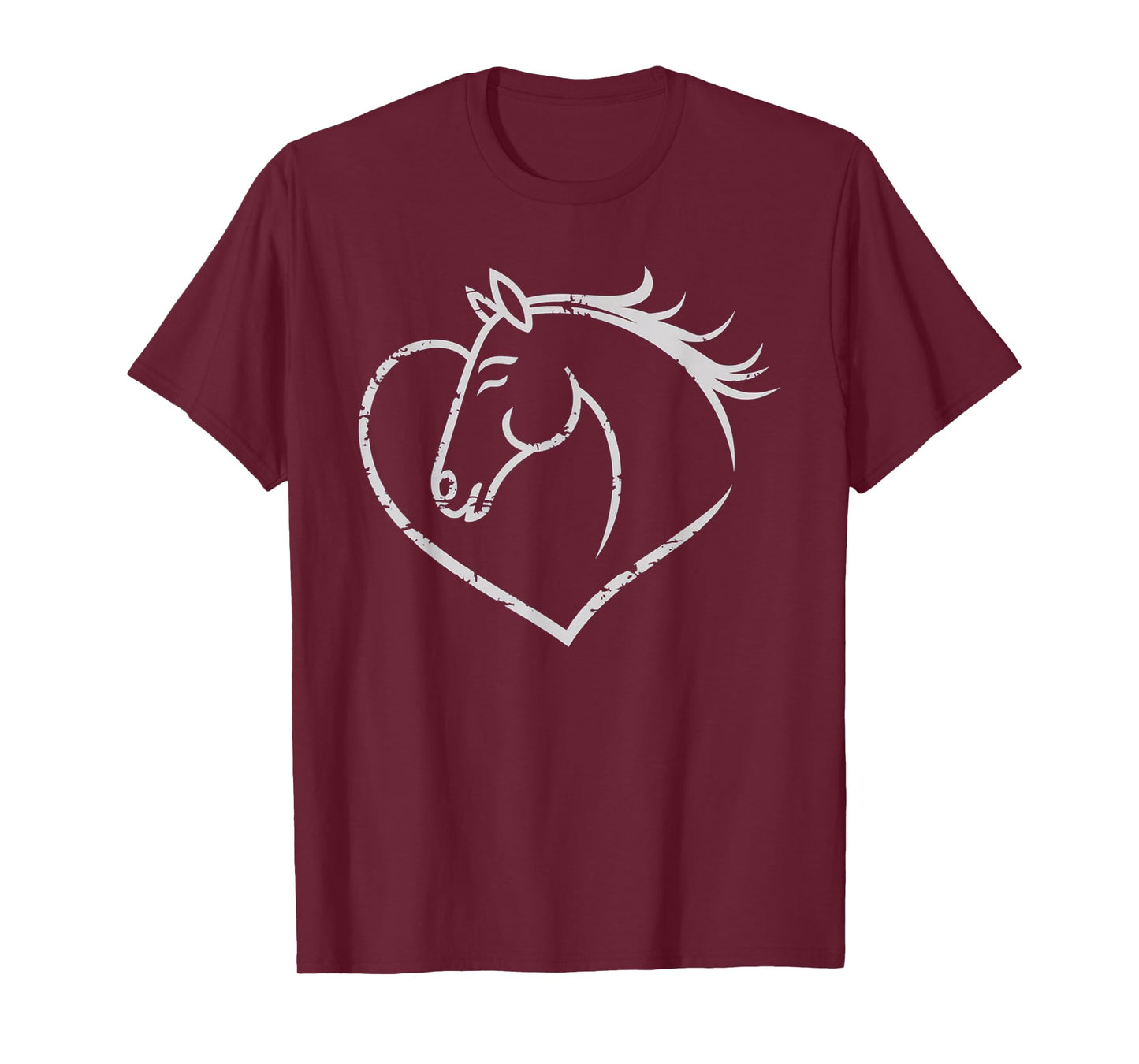 Heart Horse Cute Love Equestrian Women Girls Kids Teens T-Shirt