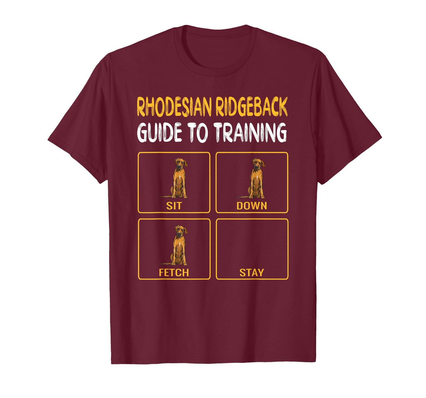 Funny Rhodesian Ridgeback Guide to Training Dog Obedience T-Shirt