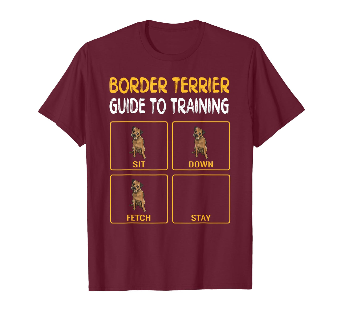 Funny Border Terrier Guide To Training Dog Obedience Trainer T-Shirt