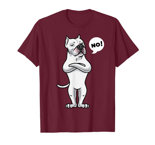 Stubborn Argentine Dogo Argentino Dog funny T-Shirt for Men Women Girls Kids