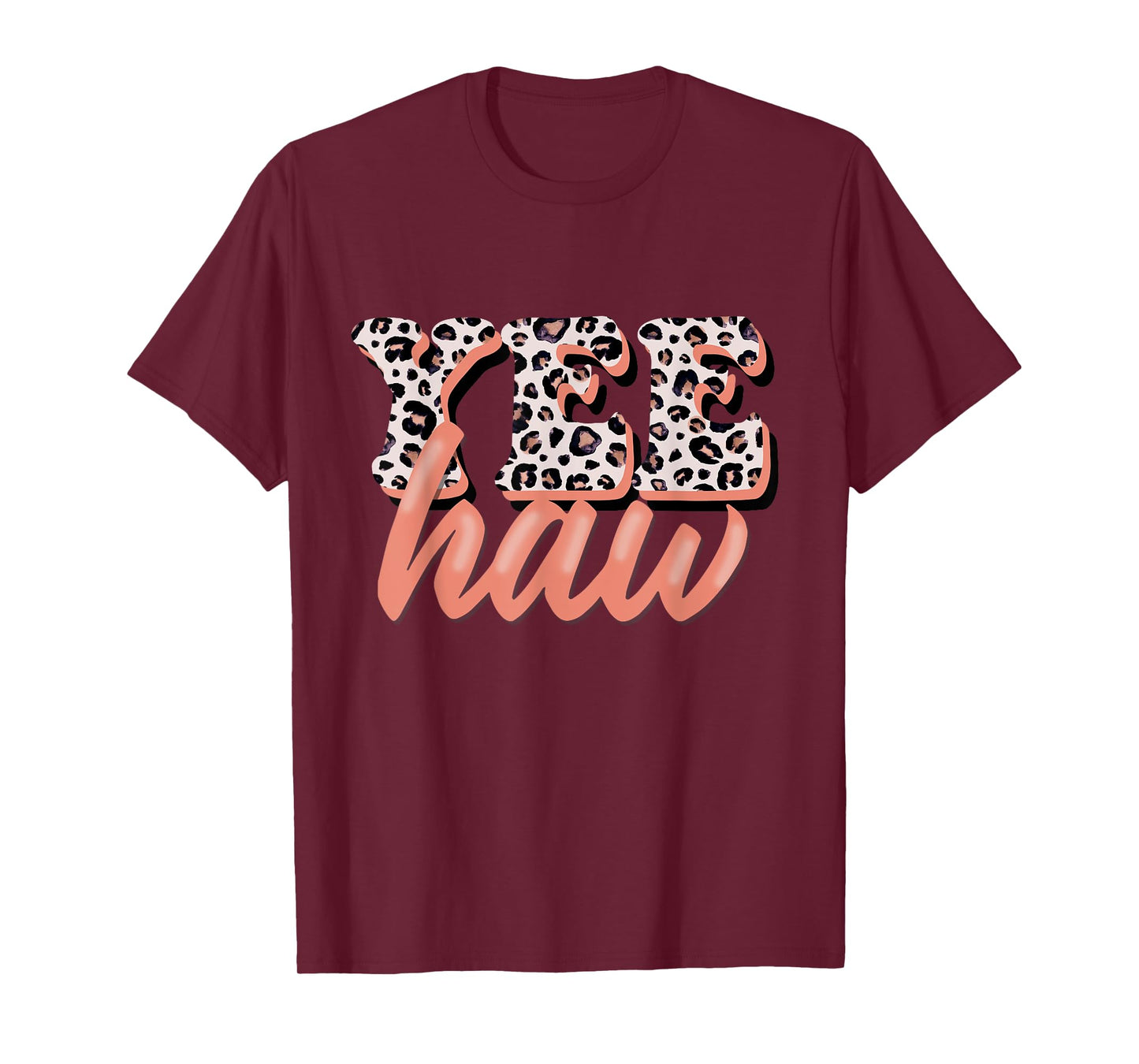 Yee Haw Howdy Rodeo Country Leopard Yeehaw Southern Cowgirl T-Shirt