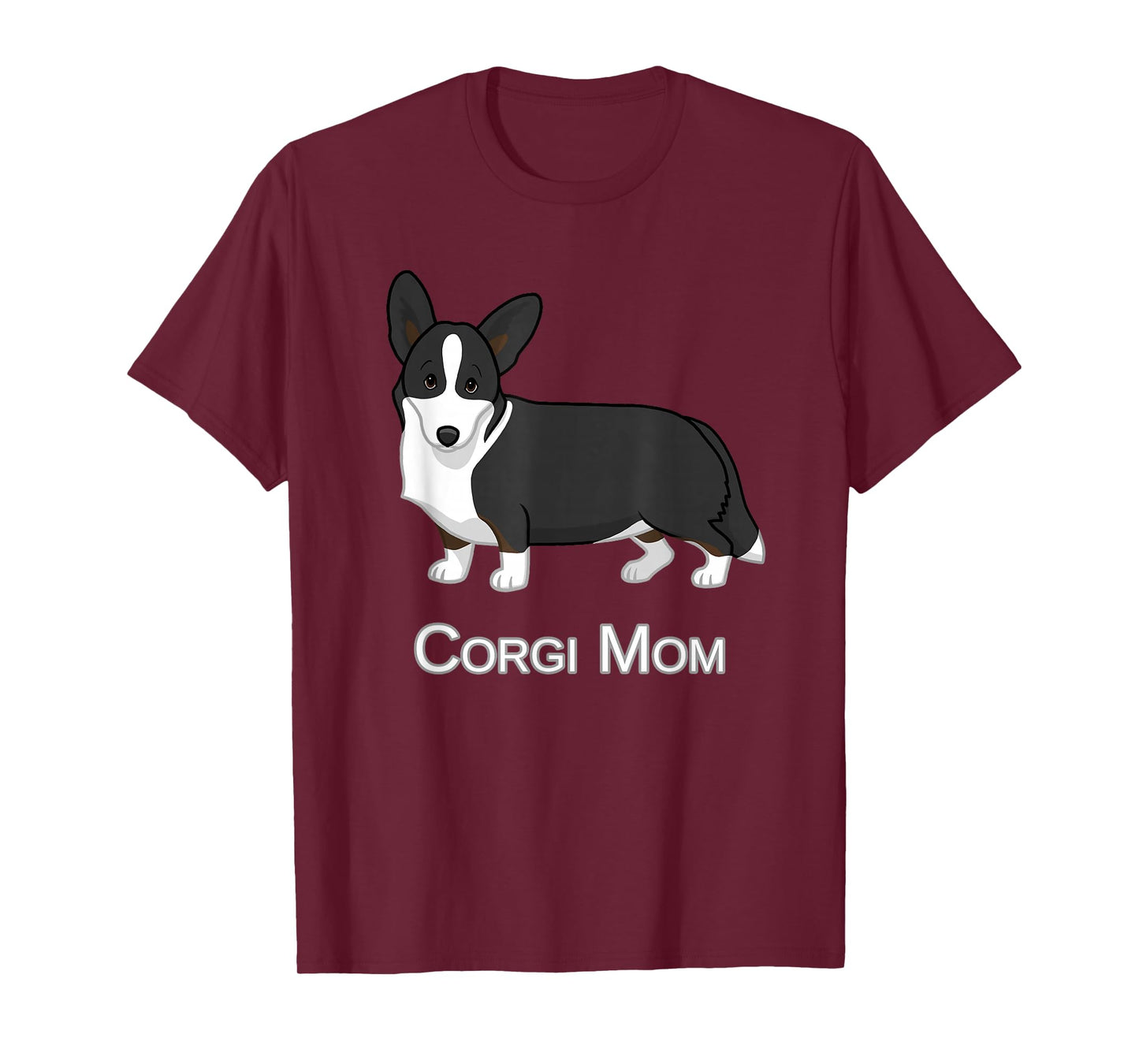 Cute Black Cardigan Welsh Corgi Mom Dog Lover T-Shirt