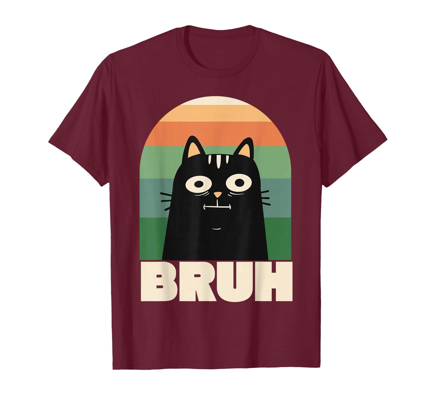 Retro Cat Bruh Meme, Sarcastic Pet Humor T-Shirt
