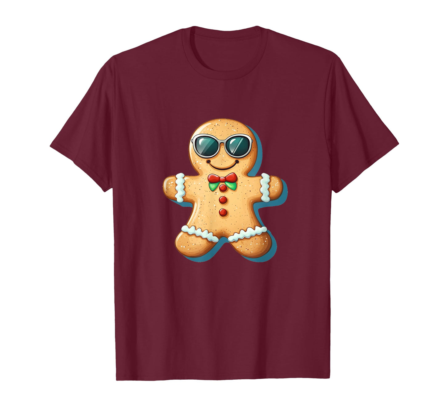 A Smart Gingerbread Man with a Funny Look T-Shirt