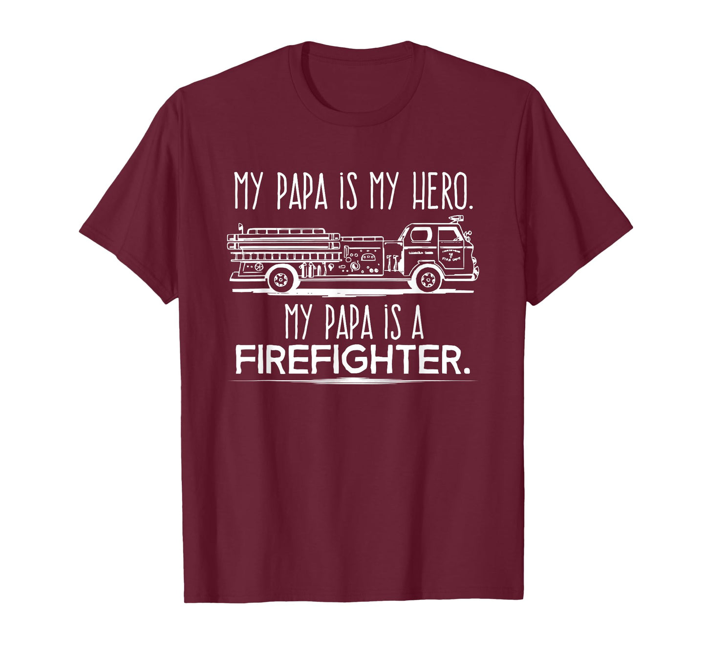 My Papa is a Hero Firefighter Fireman Grandson Granddaughter T-Shirt