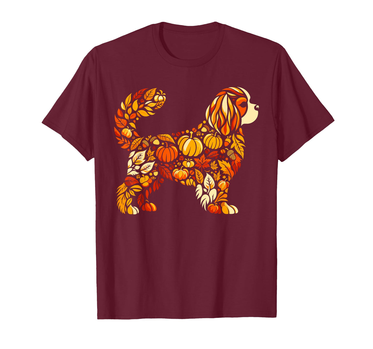 Autumn Pumpkin Cavalier King Charles Spaniel Thanksgiving T-Shirt