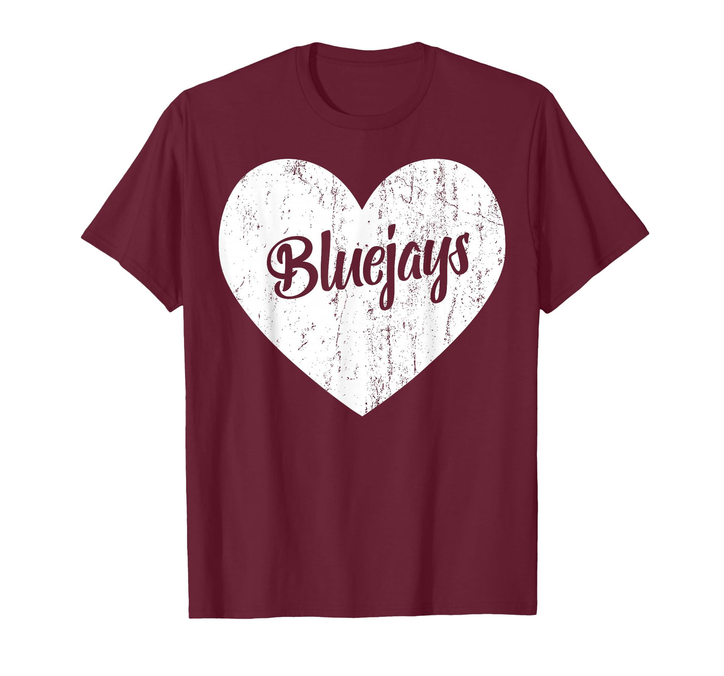 Bluejays School Sports Fan Team Spirit Mascot Heart Gift T-Shirt