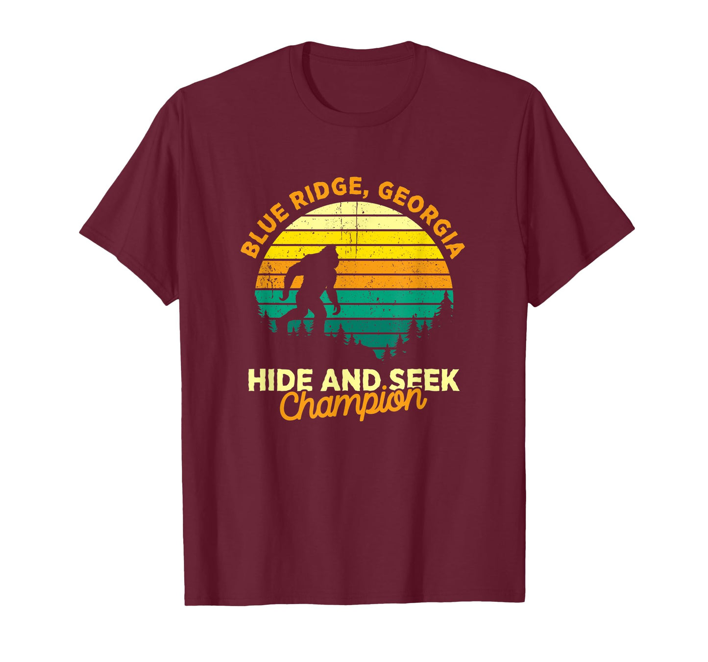 Retro Blue Ridge, Georgia Big foot Souvenir T-Shirt