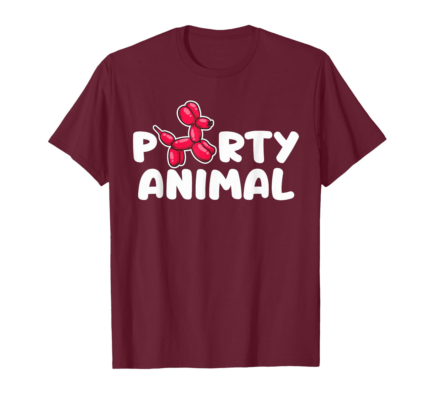 Party Animal - Red Balloon Dog Puppy Surprise T-Shirt
