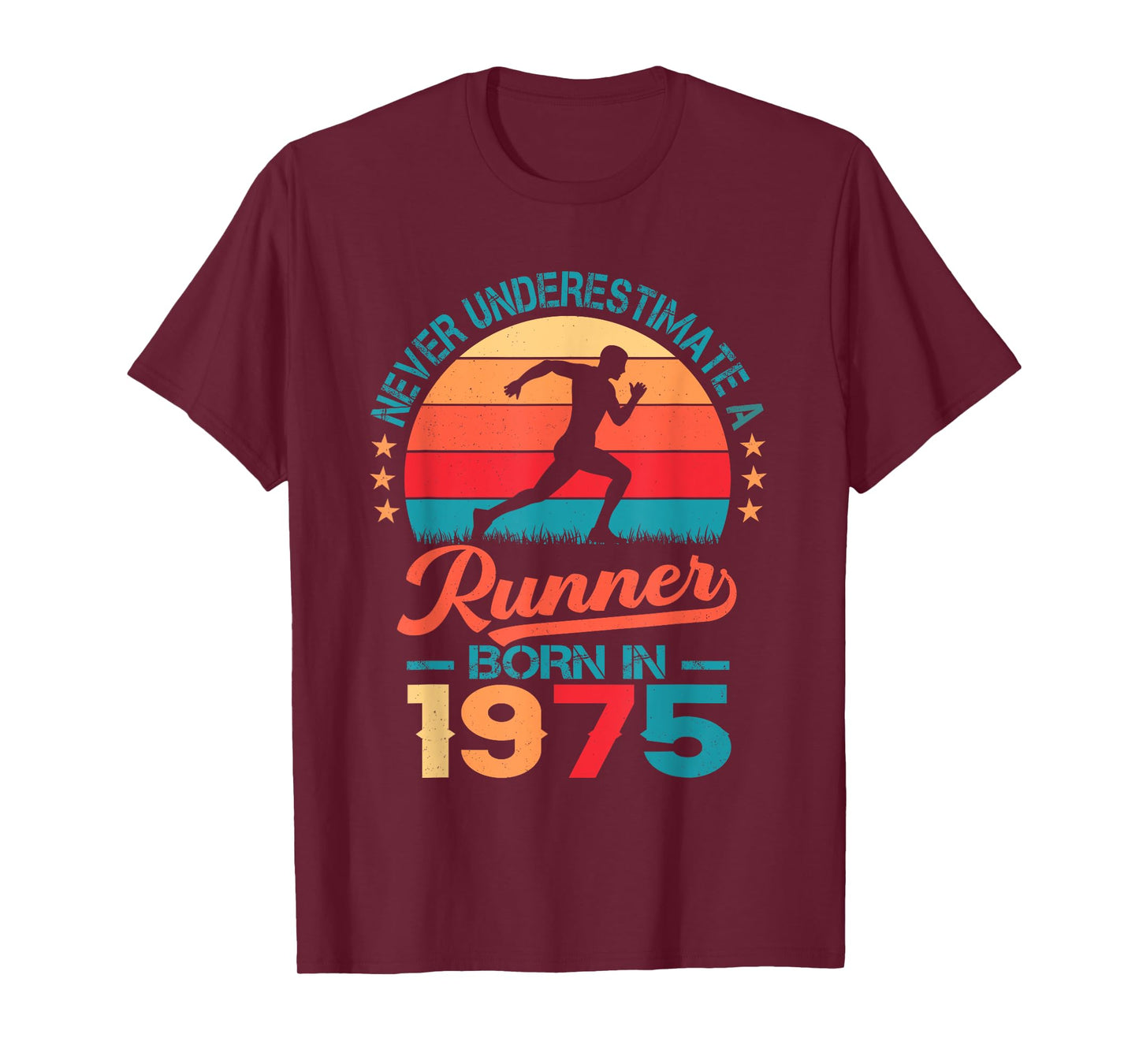 Runner born in 1975 50th Birthday Running 50 Years Old T-Shirt