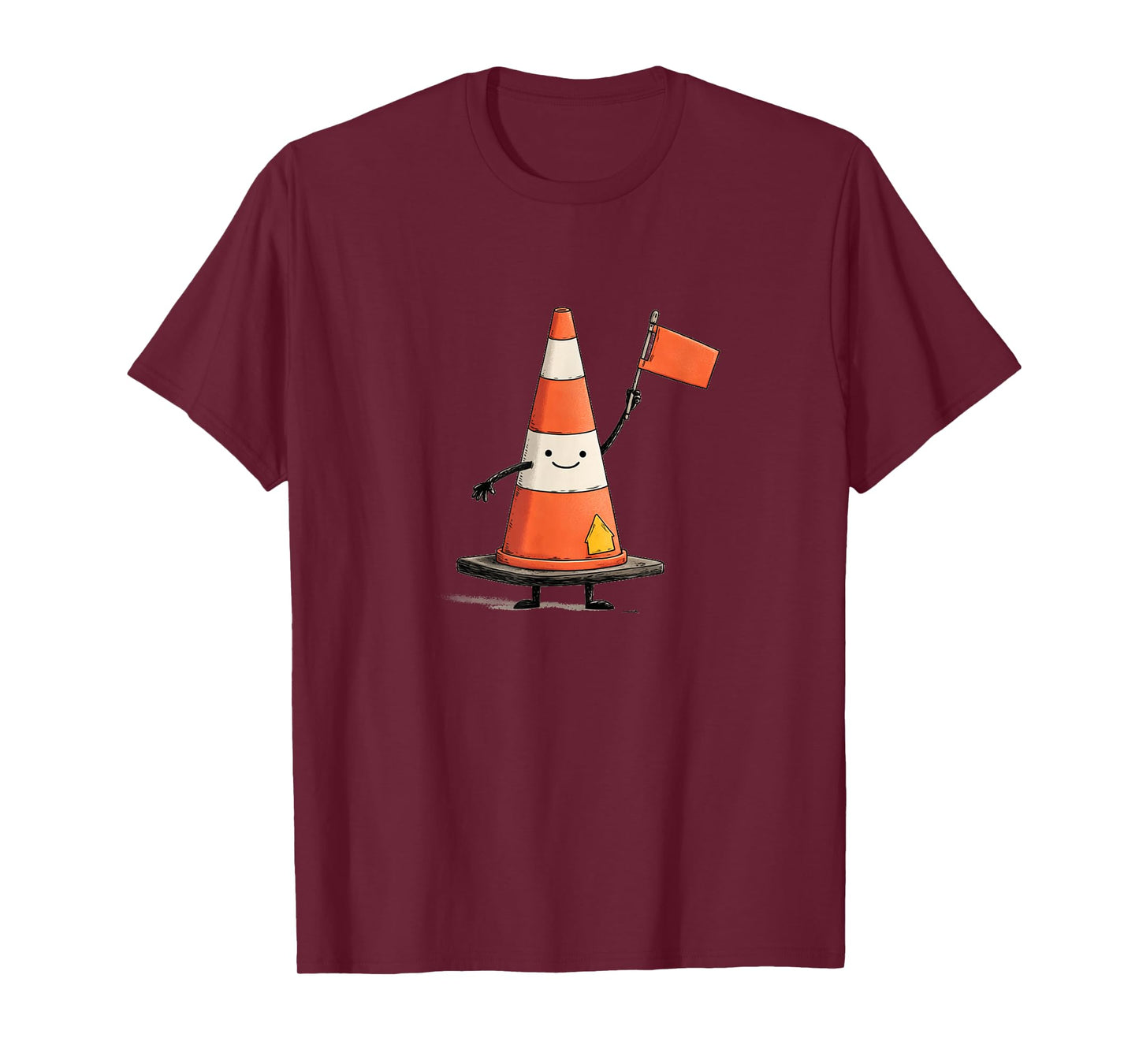 Amazing Traffic Cone with Flag Costume T-Shirt