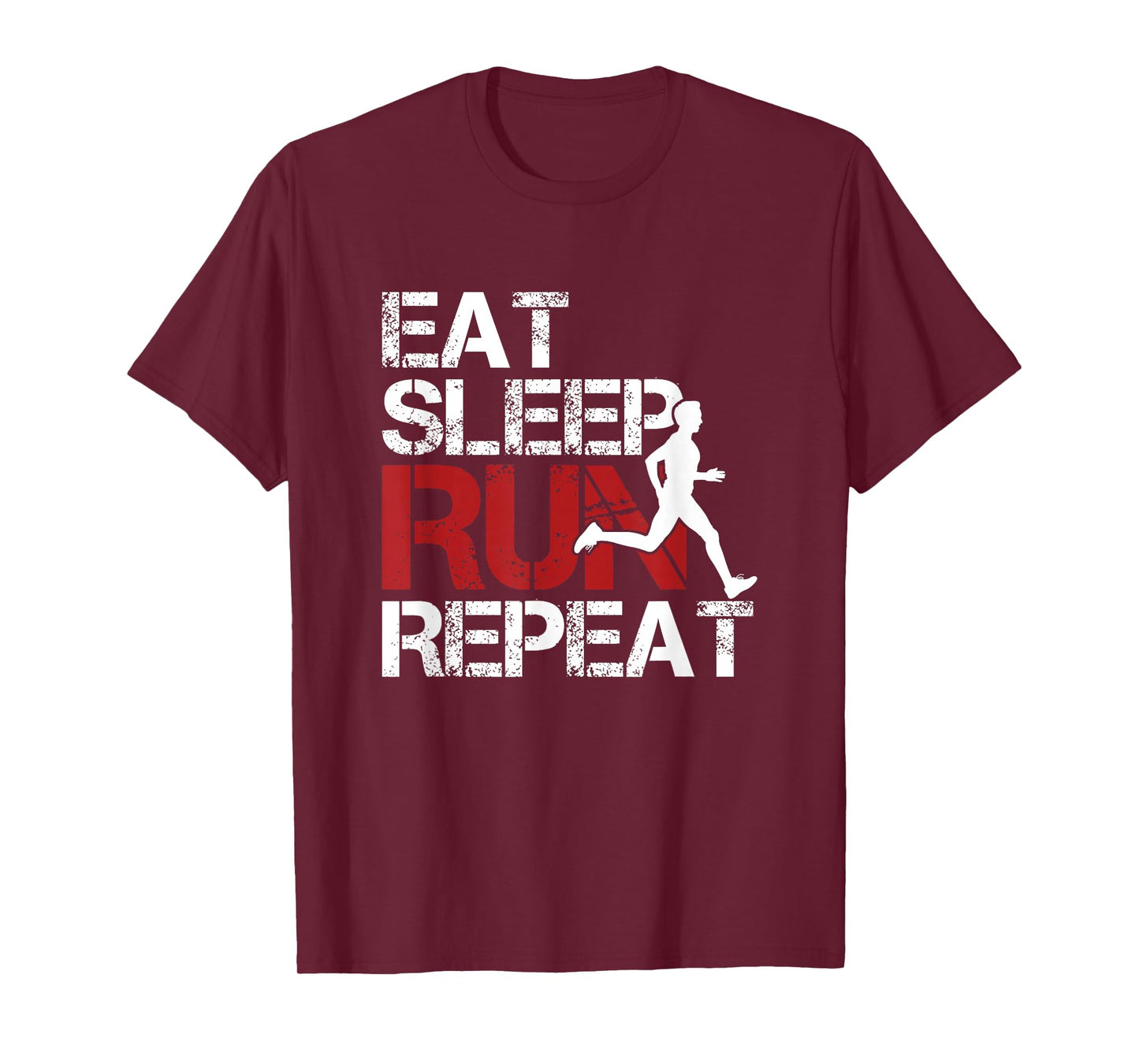 Eat Sleep Run Repeat Track & Field Running T-Shirt T-Shirt
