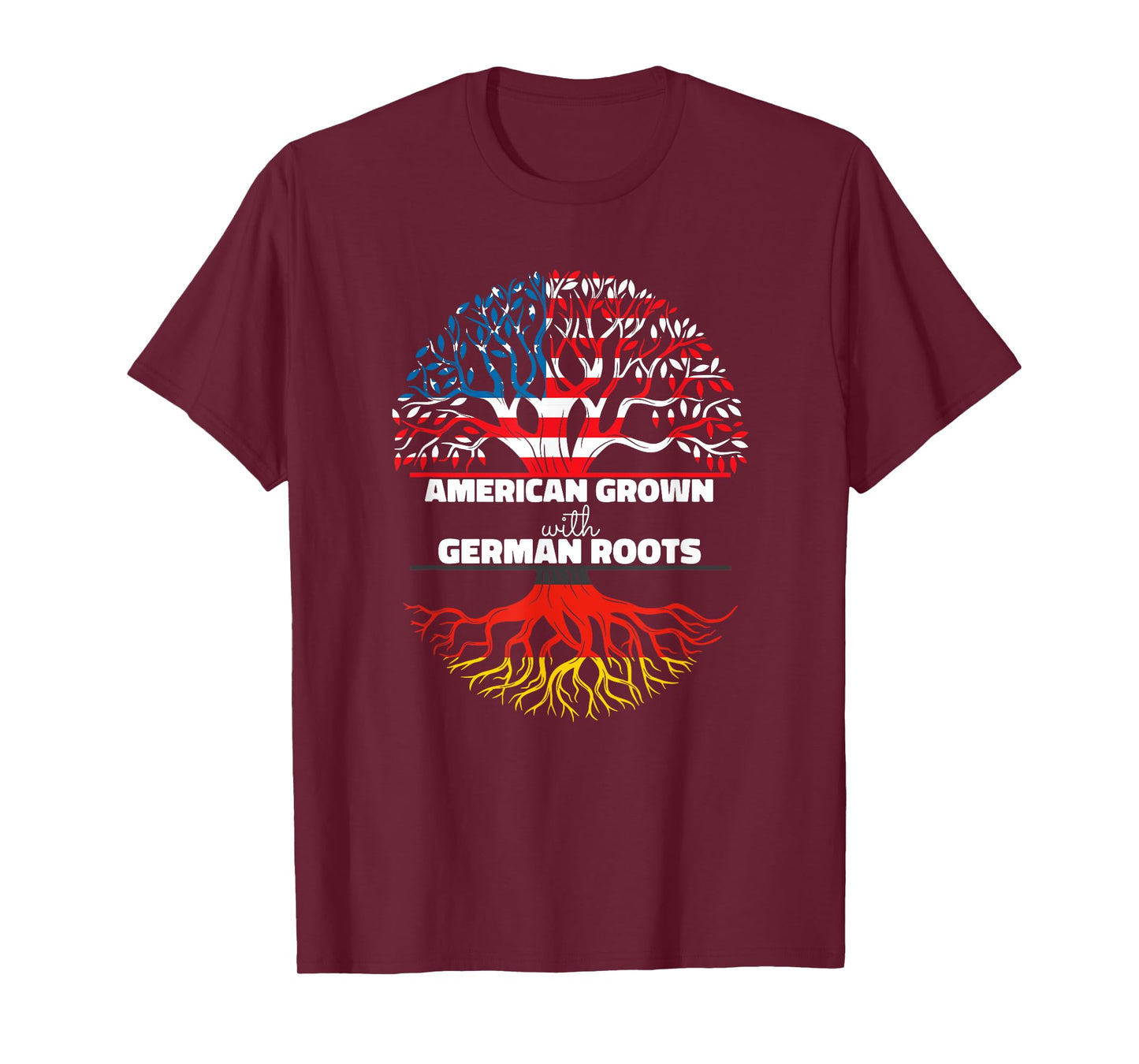 American Grown With German Roots Half Usa Germany Flag Dutch T-Shirt