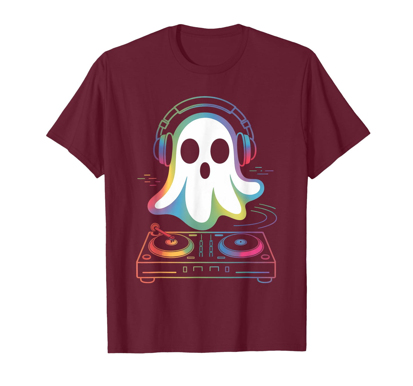 House Music ghost dj Optical Illusion EDM halloween Rave DJ T-Shirt