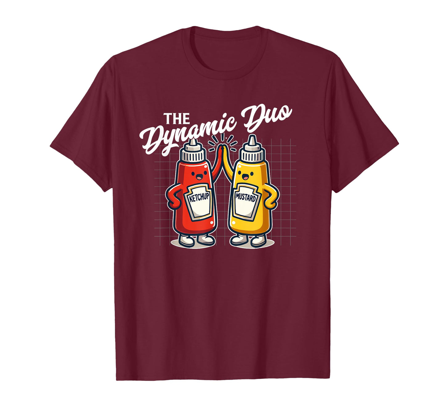 Ketchup Mustard Dynamic Duo Best Friends Funny Condiment T-Shirt
