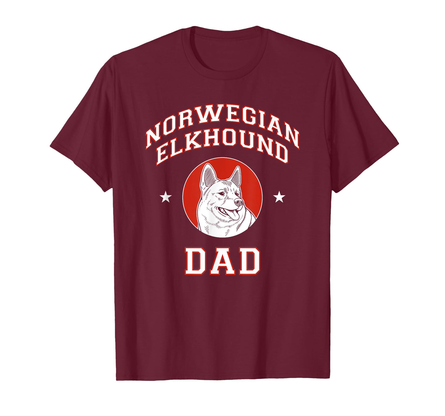 Norwegian Elkhound Dad Dog Father T-Shirt