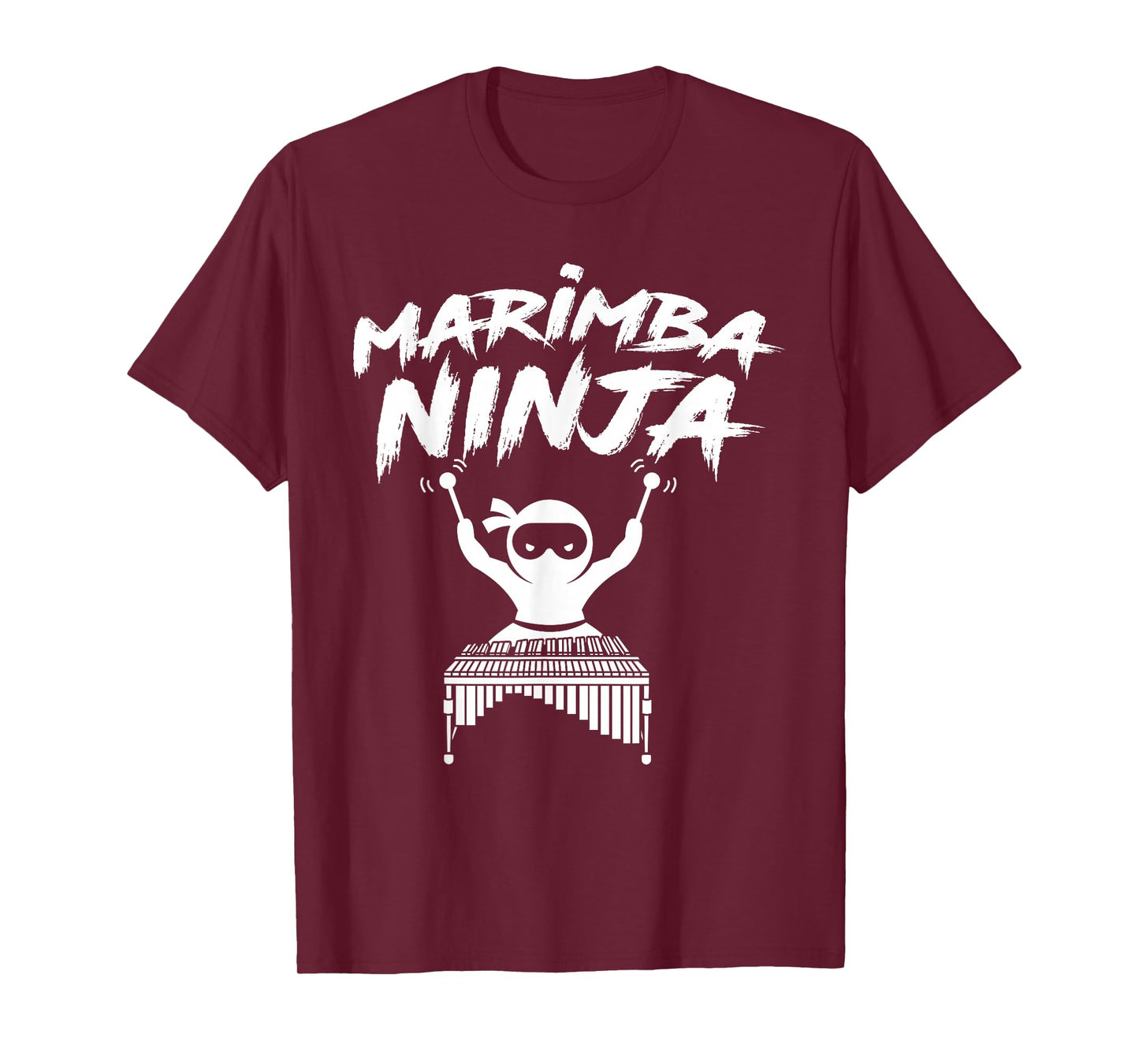 Marimba Ninja Funny Marching Band Percussion Gift Men Boys T-Shirt