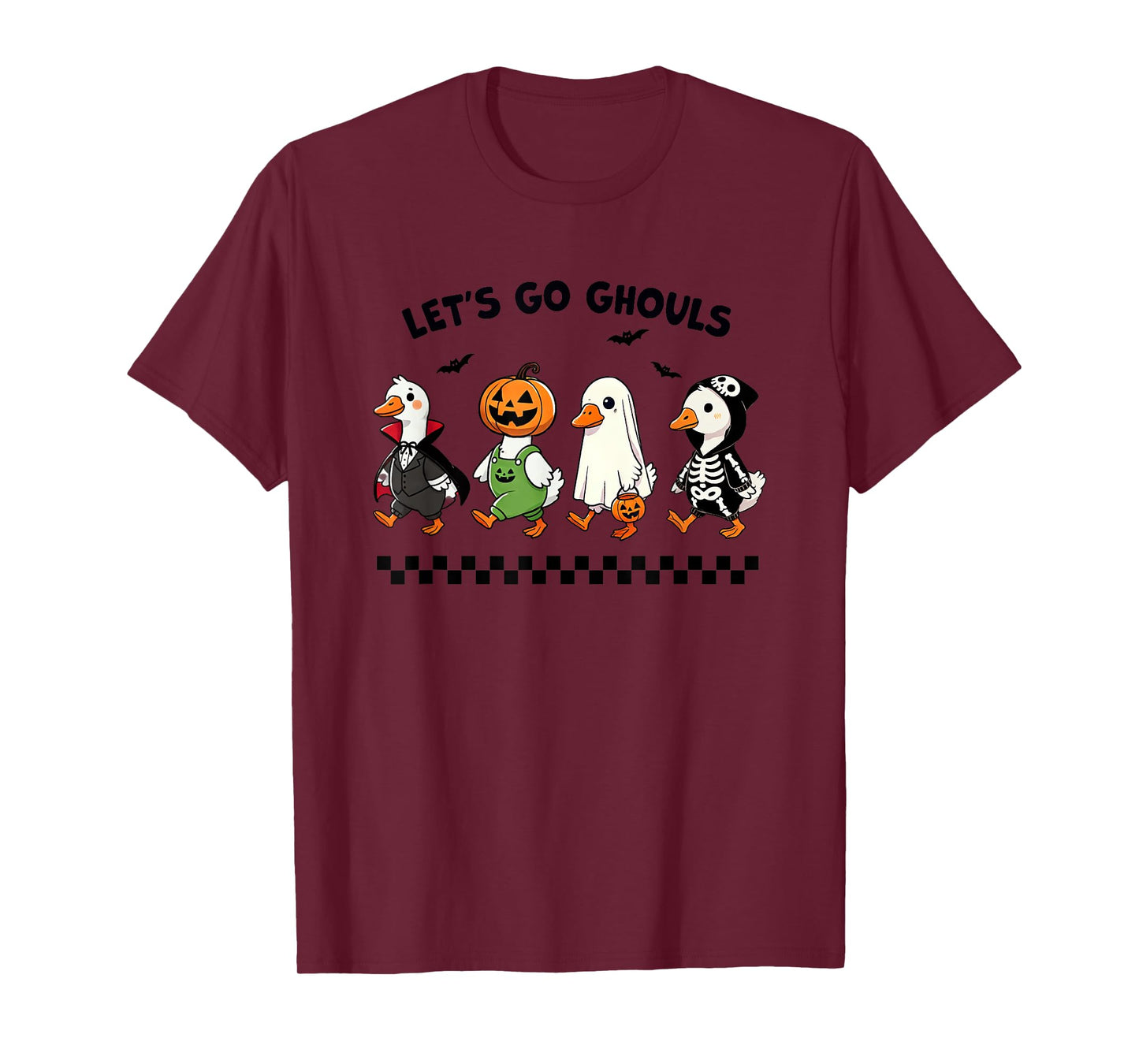 Let's Go Ghouls Duck Halloween Theme T-Shirt